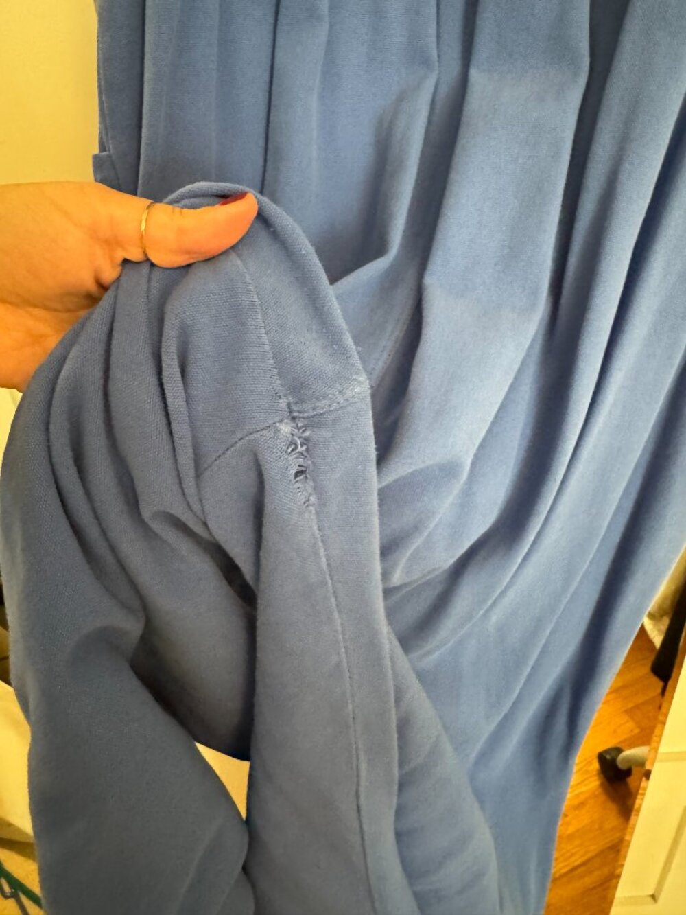 Noble Utility Suit French Blue Organic Pima Cotton Jumpsuit XXL - Picture 5 of 6